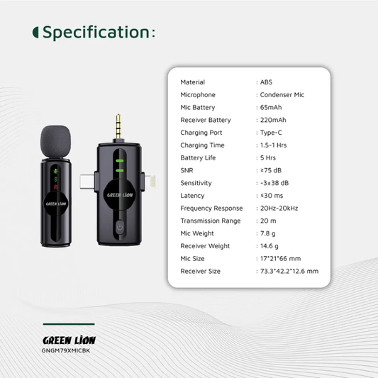 Green Lion 3 in 1 Noise Cancellation Microphone
