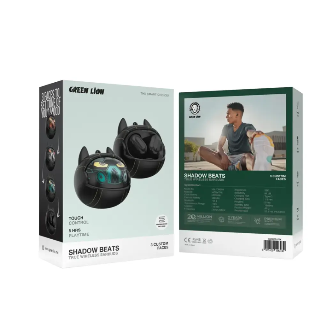 Green Lion Shadow Beats True Wireless Earbuds