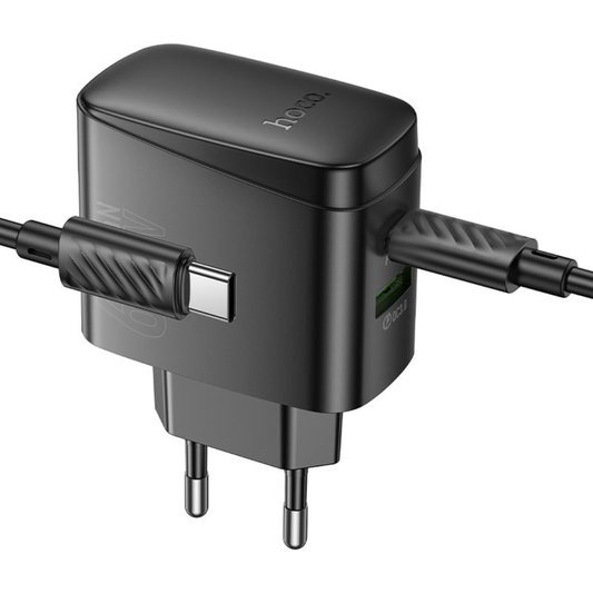 Hoco Wall charger “CS63A Bright” PD65W EU cable set with Type-C to Type-C cable