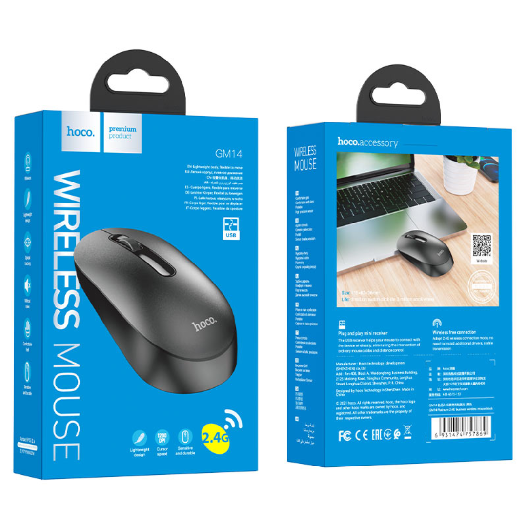 Hoco Wireless mouse “GM14 Platinum” 2.4G | Black