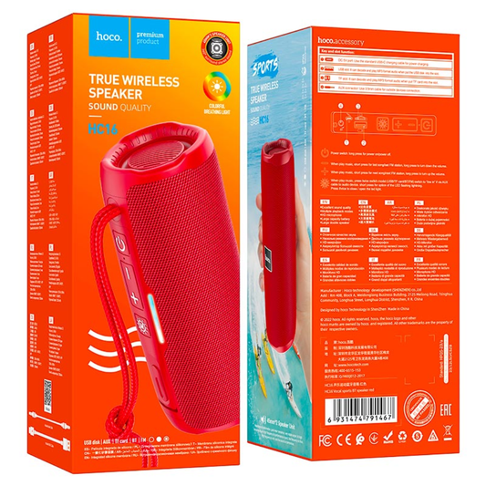 Hoco Wireless speaker “HC16 Vocal” portable loudspeaker | Red