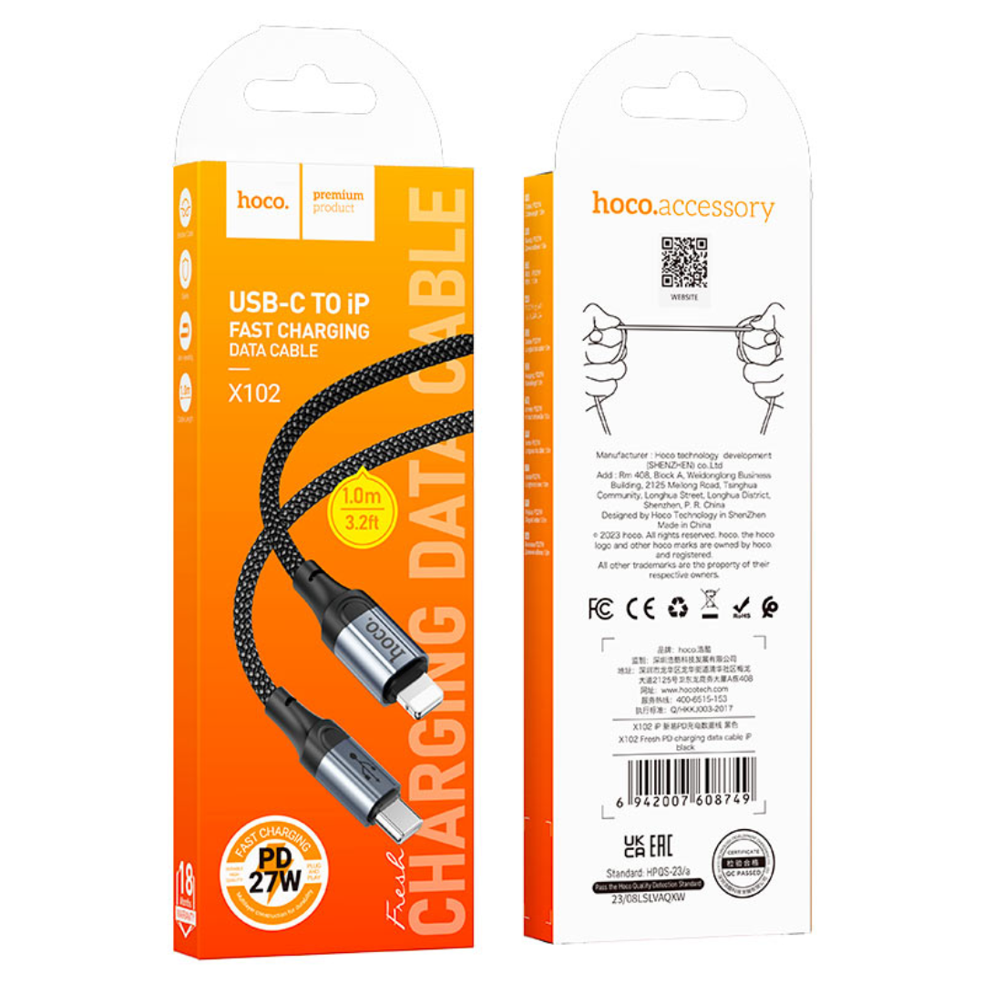 Hoco Cable Type-C to Lightning “X102 Fresh” PD 27W fast charge