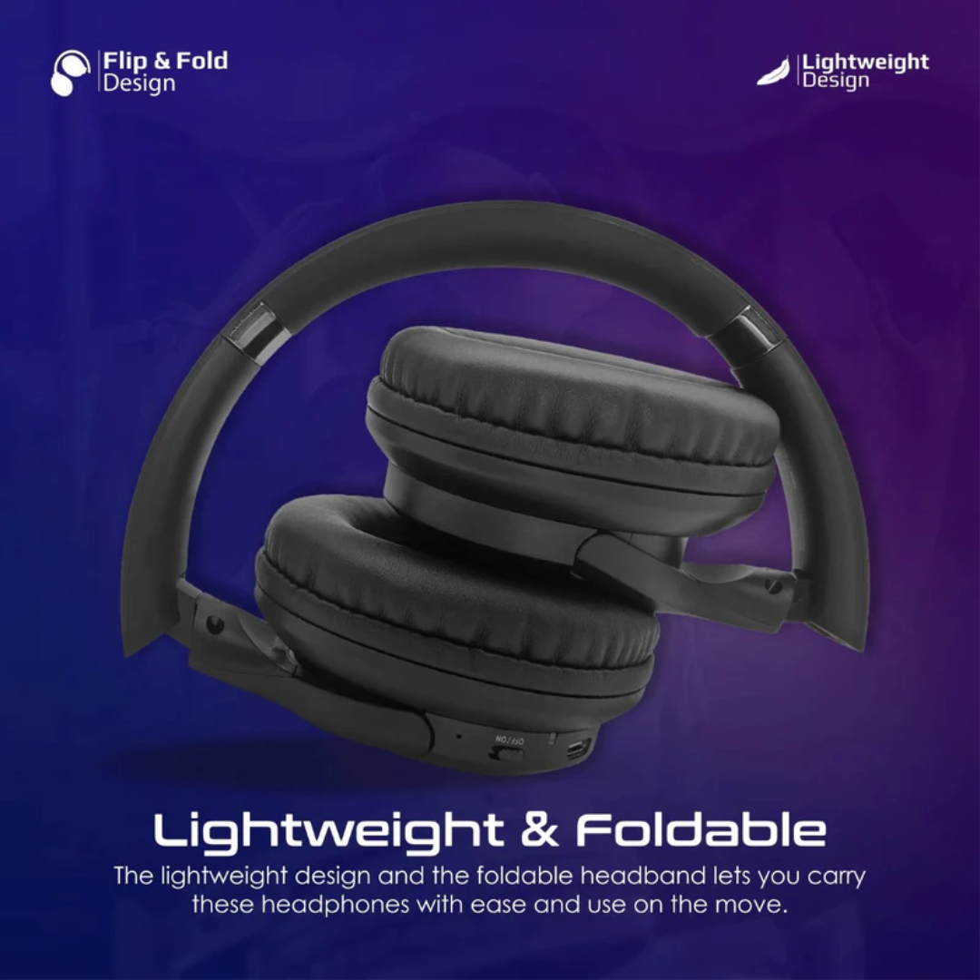 Promate High Fidelity Over-Ear Wireless Headphones - LaBoca-Pro | Black
