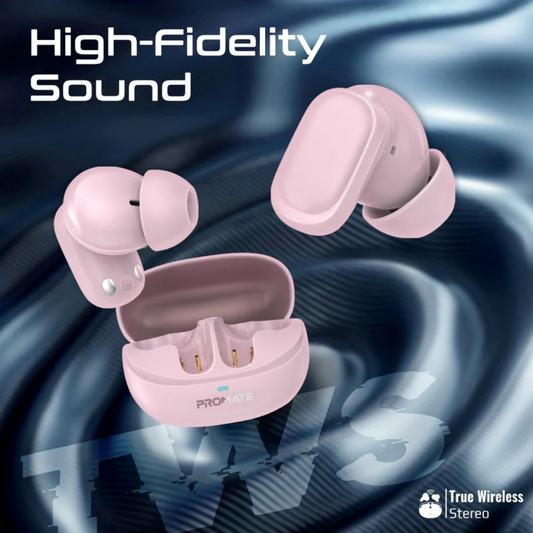 Promate High-Definition TWS Earbuds with Intellitouch - Lush-Pro | Pink