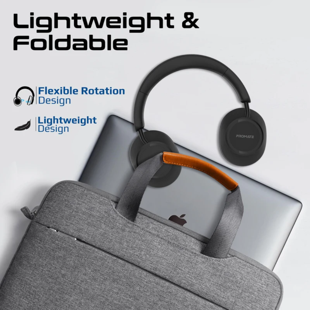 Promate High Fidelity Over-Ear Wireless Headphones - Takt | Black