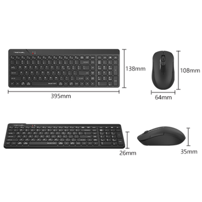 A4Tech FG2300 Air2.4G Wireless Combo Desktop | En./Ar. | Black