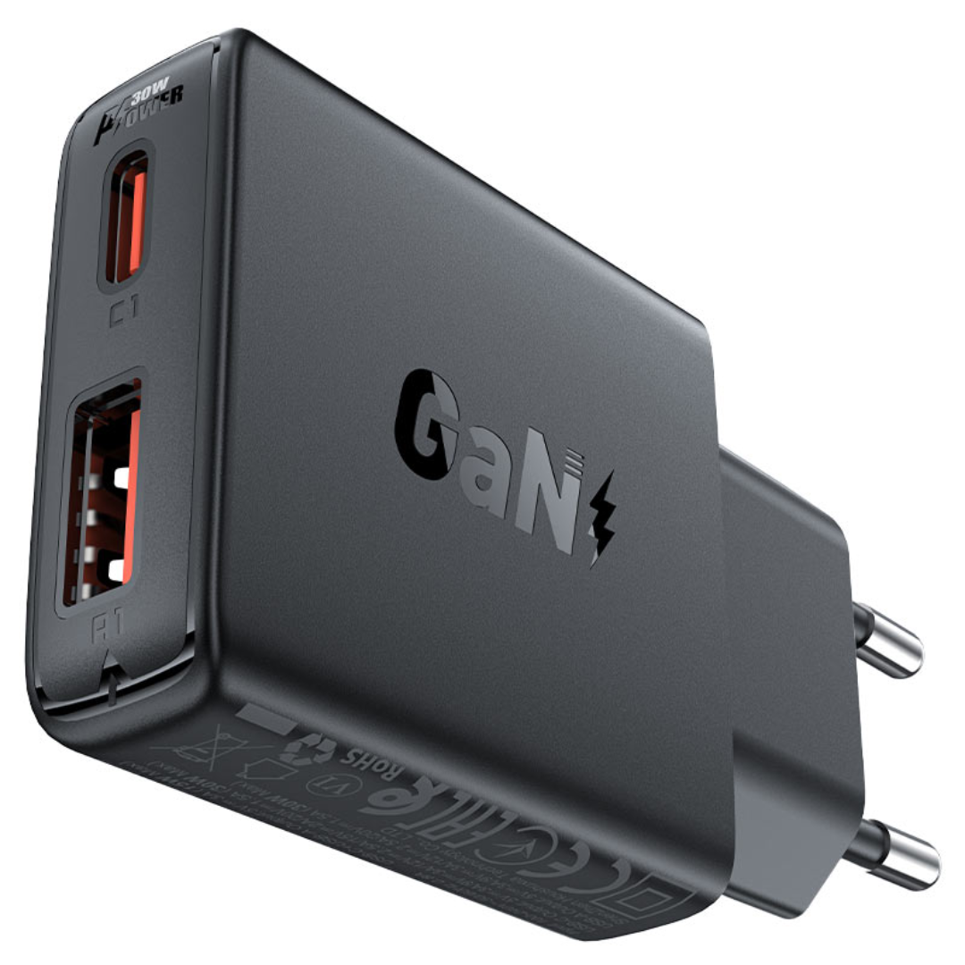 ACEFAST Fast Charge Wall Charger A69 PD30W GaN (1xUSB-C + 1xUSB-A) EU