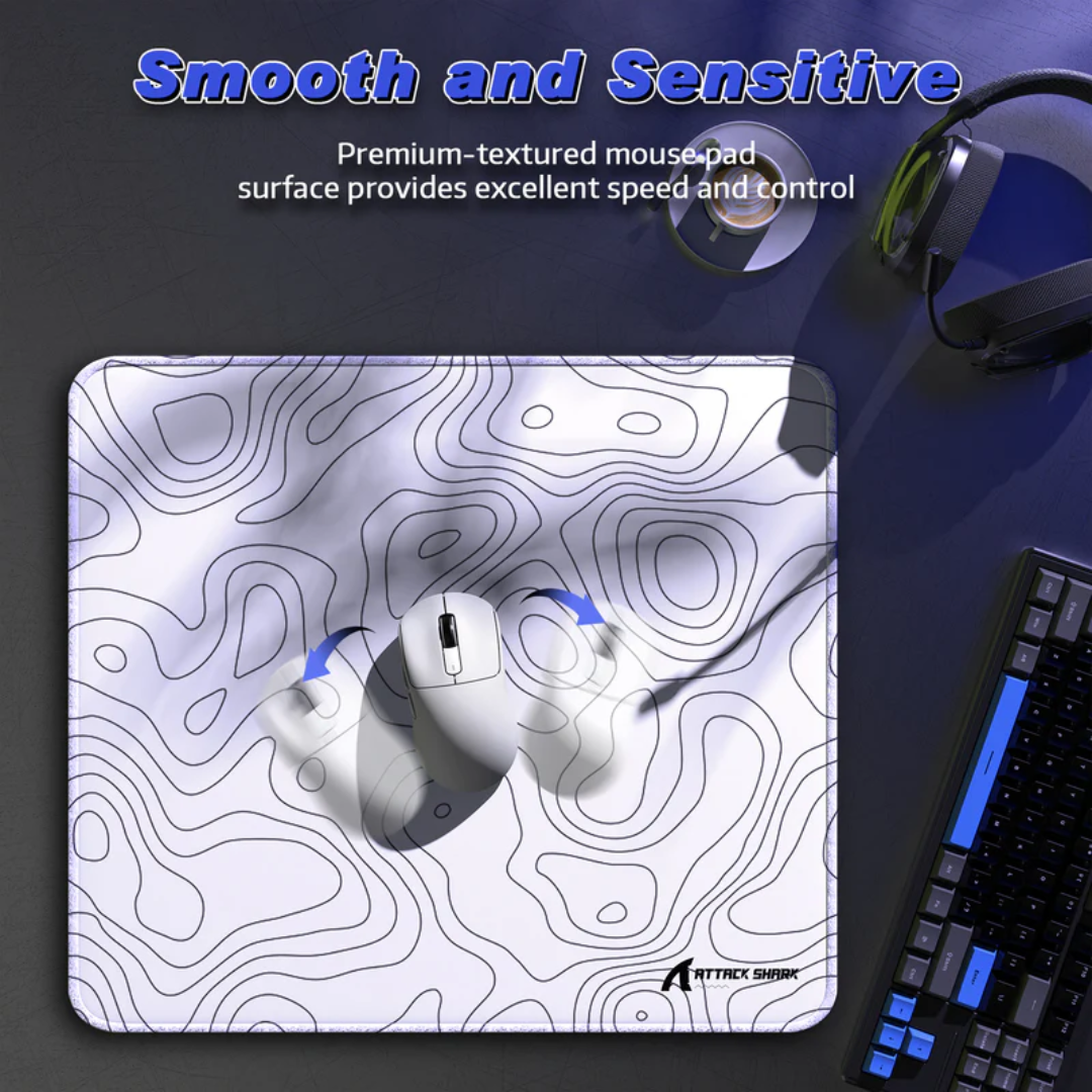 ATTACK SHARK CM02 eSport Gaming Mousepad | White Contour