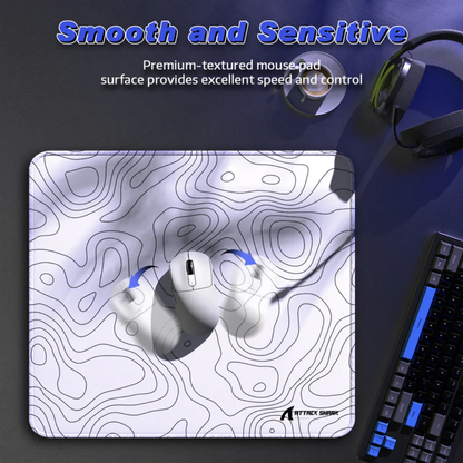 ATTACK SHARK CM02 eSport Gaming Mousepad | White Contour