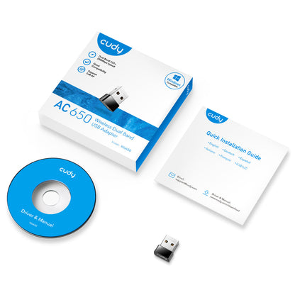 Cudy AC650 Wireless Dual Band USB Adapter - WU650