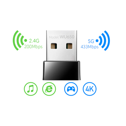 Cudy AC650 Wireless Dual Band USB Adapter - WU650