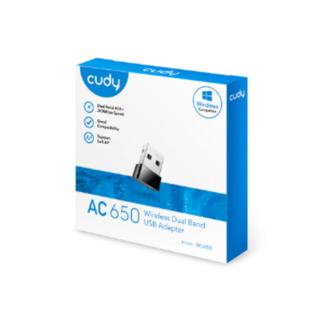 Cudy AC650 Wireless Dual Band USB Adapter - WU650