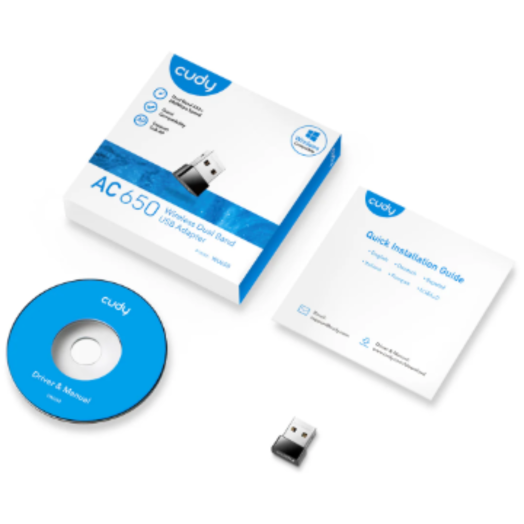 Cudy AC650 Wireless Dual Band USB Adapter - WU650