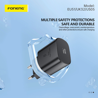 Foneng EU51 USB-C GaN Charger (25W) | White