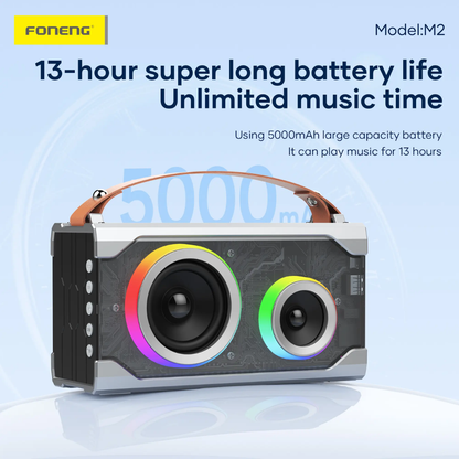 Foneng M2 Portable Colorful Light Speaker