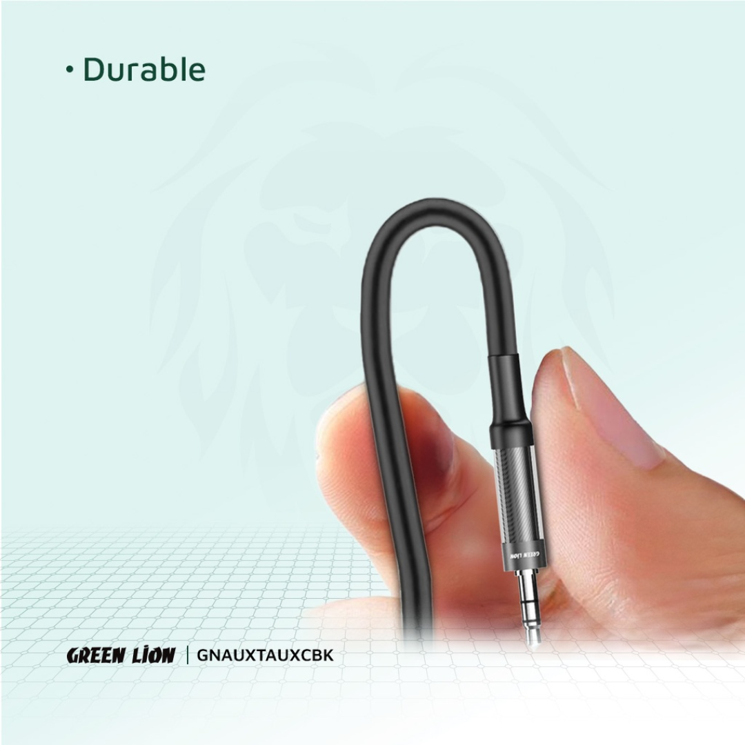 Green Lion AUX to AUX Braided Cable 1M