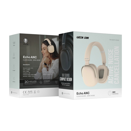 Green Lion Echo ANC Wireless Headphone | Beige