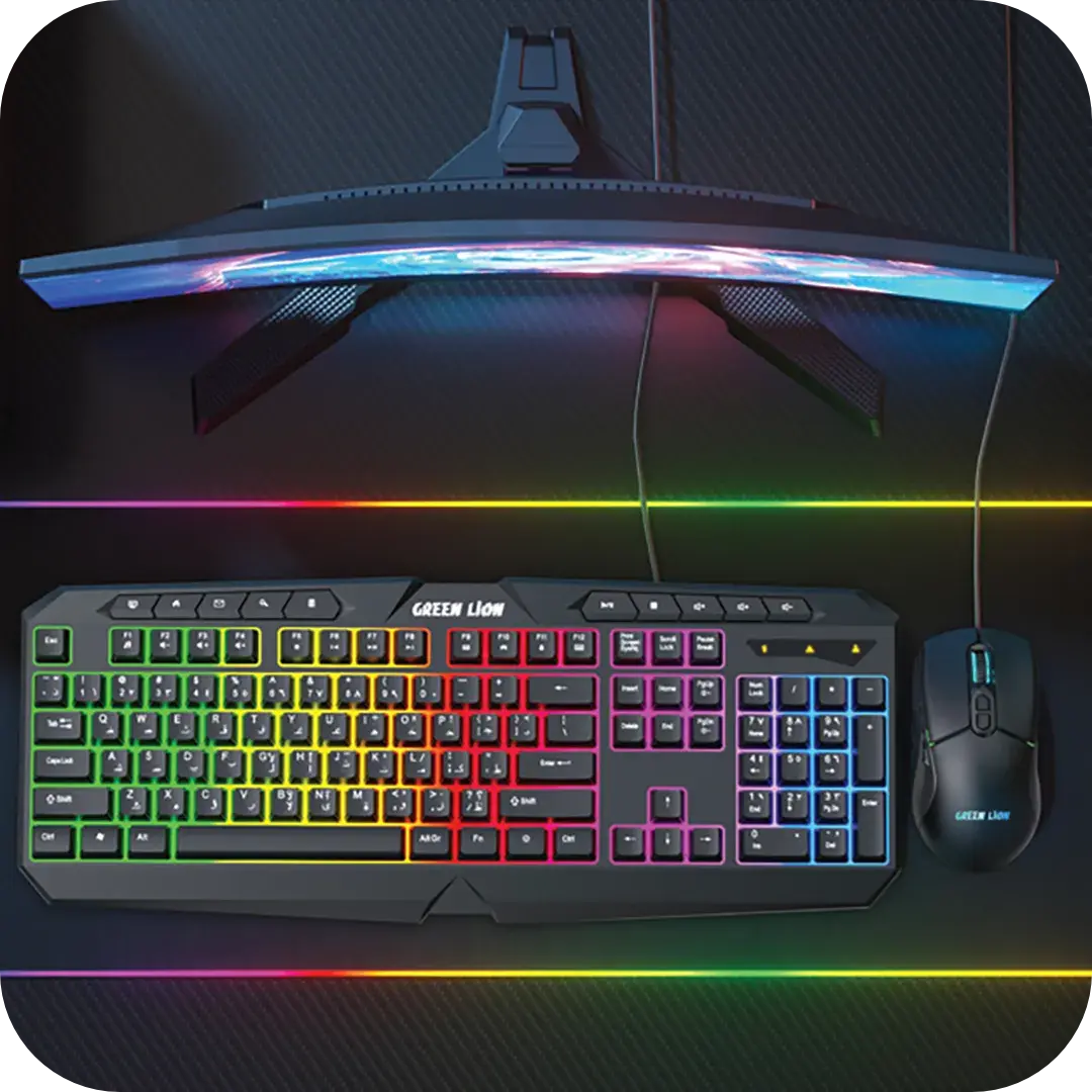 Green Lion GK-400 RGB Gaming Keyboard + Mouse