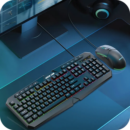 Green Lion GK-400 RGB Gaming Keyboard + Mouse