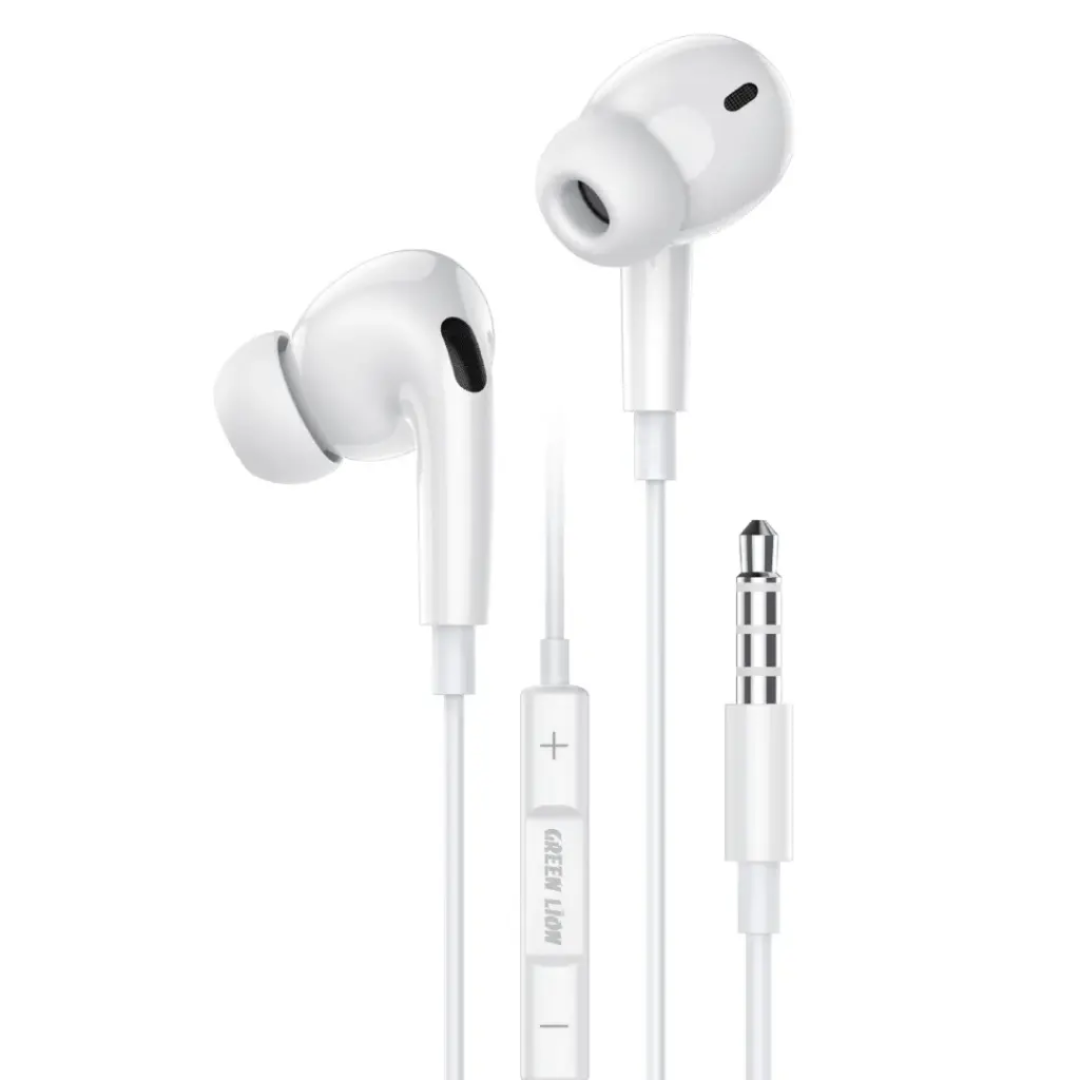 Green Lion GL-Stereo Pro Wire Control With Microphone | White