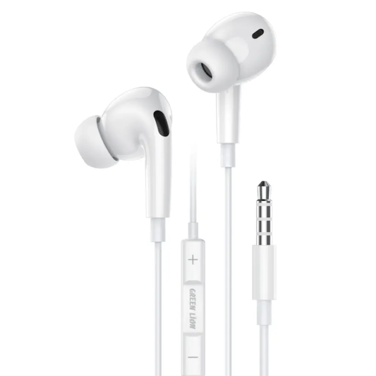 Green Lion GL-Stereo Pro Wire Control With Microphone | White