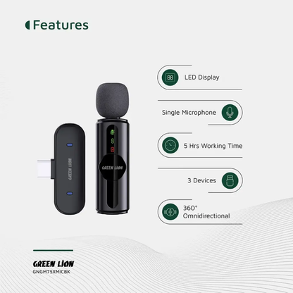 Green Lion GM-75X Microphone 3-Level Noise Cancellation