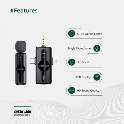 Green Lion 3 in 1 Noise Cancellation Microphone