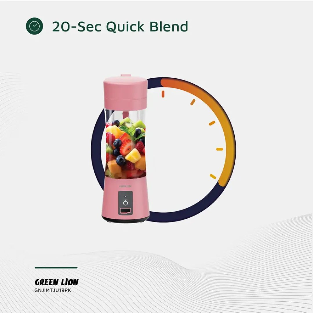 Green Lion Juice Mate Portable Juicer 380mL | Pink