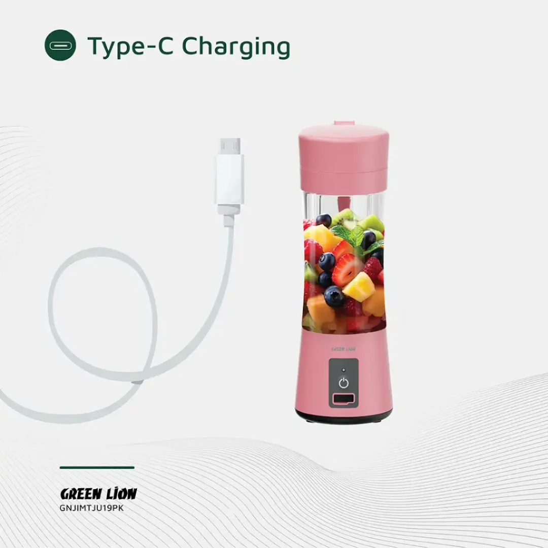 Green Lion Juice Mate Portable Juicer 380mL | Pink