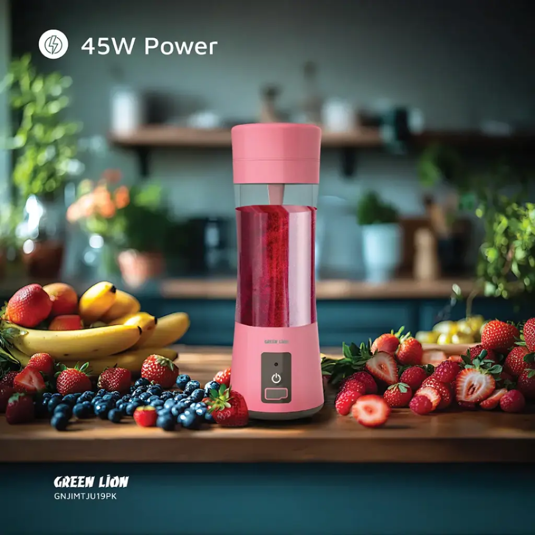 Green Lion Juice Mate Portable Juicer 380mL | Pink