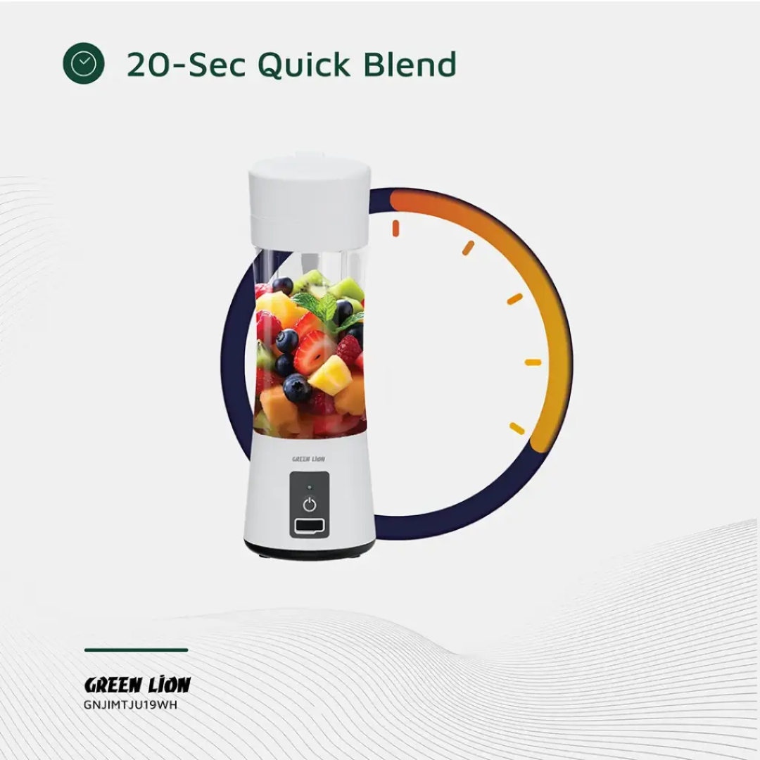 Green Lion Juice Mate Portable Juicer 380mL | White