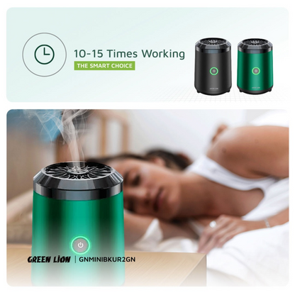 Green Lion Mini Bakhour Lite Incense Burner | Green
