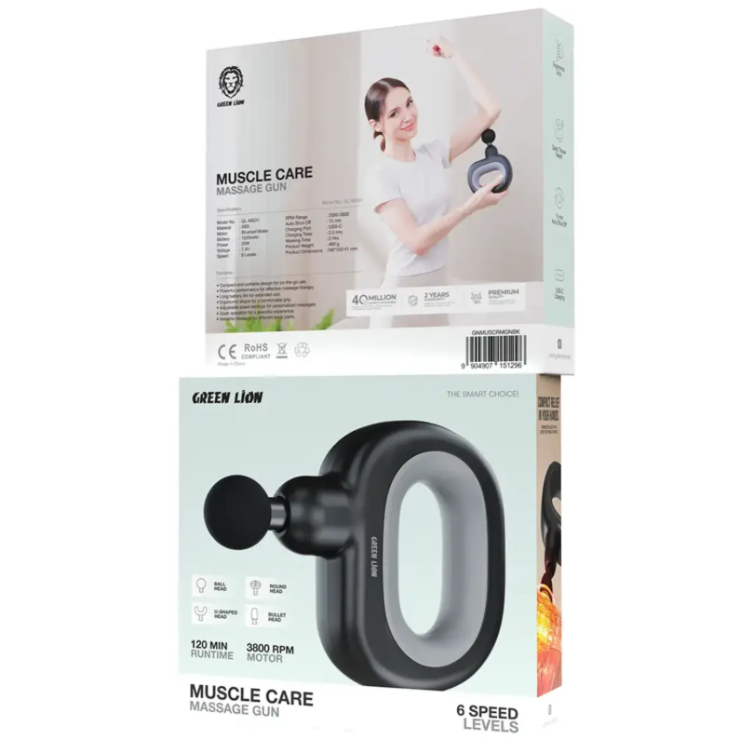 Green Lion Muscle Care Massage Gun | Black