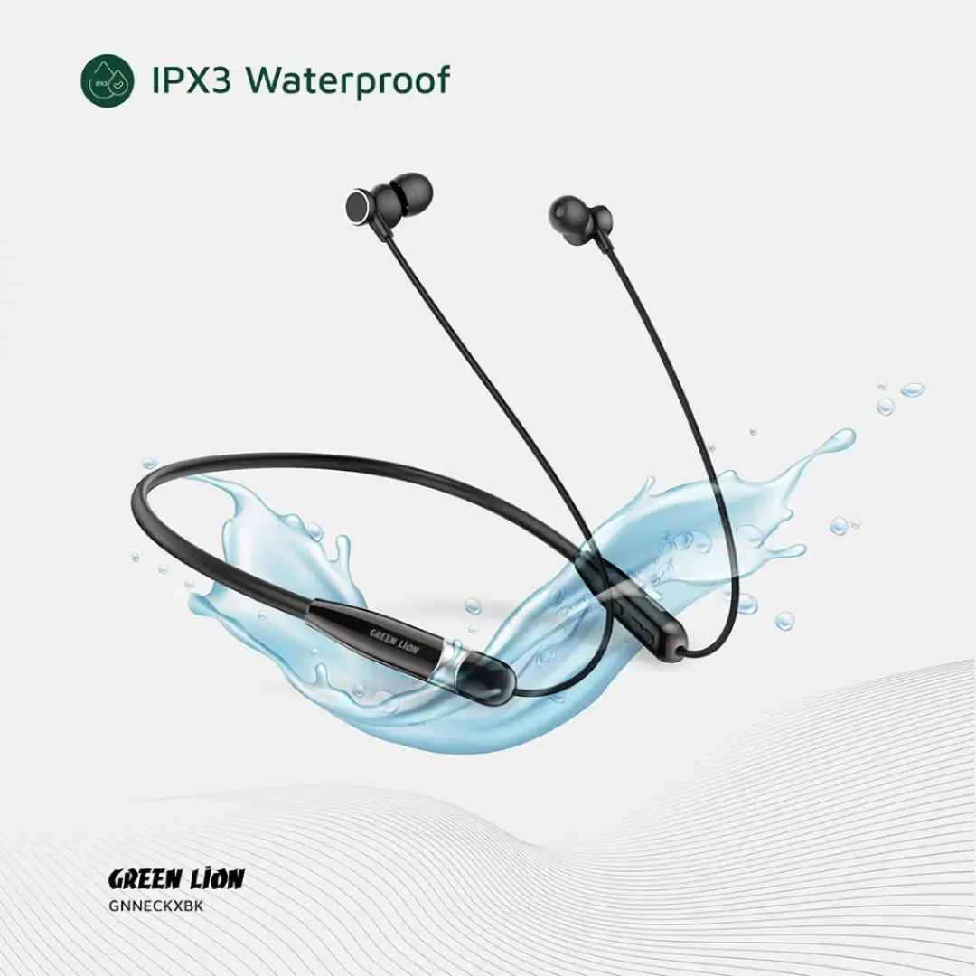 Green Lion Neck X Wireless Neckband | Black