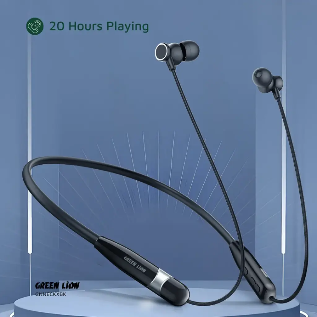 Green Lion Neck X Wireless Neckband | Black