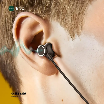 Green Lion Neck X Wireless Neckband | Black