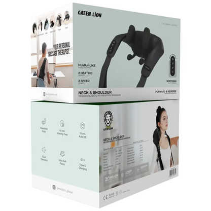 Green Lion Neck & Shoulder Rechargeable 4D kneading Massage