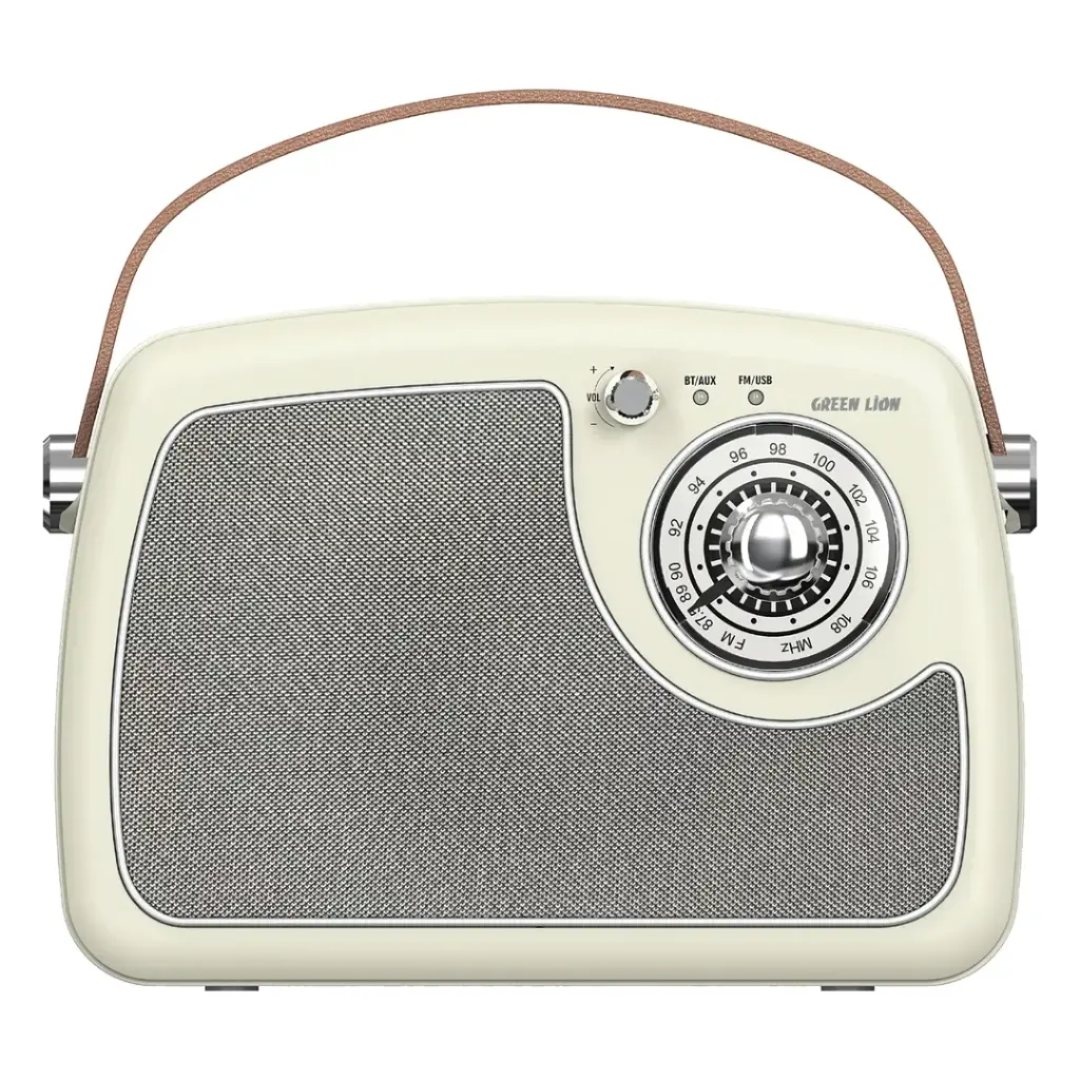 Green Lion Retro Radio Speaker | Cream
