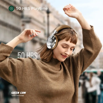 Green Lion Rhythm X50 ANC Wireless Headphone | Brown