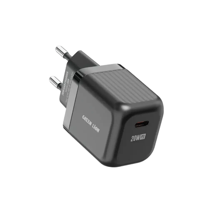 Green Lion Ultra Compact GaN Wall Charger EU Pin USB-C 20W (with C to C Cable)