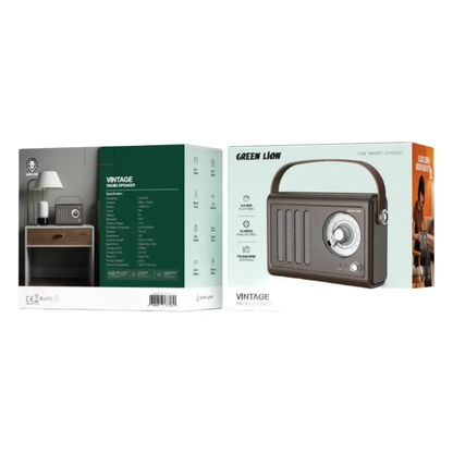 Green Lion Vintage Radio Speaker | Brown