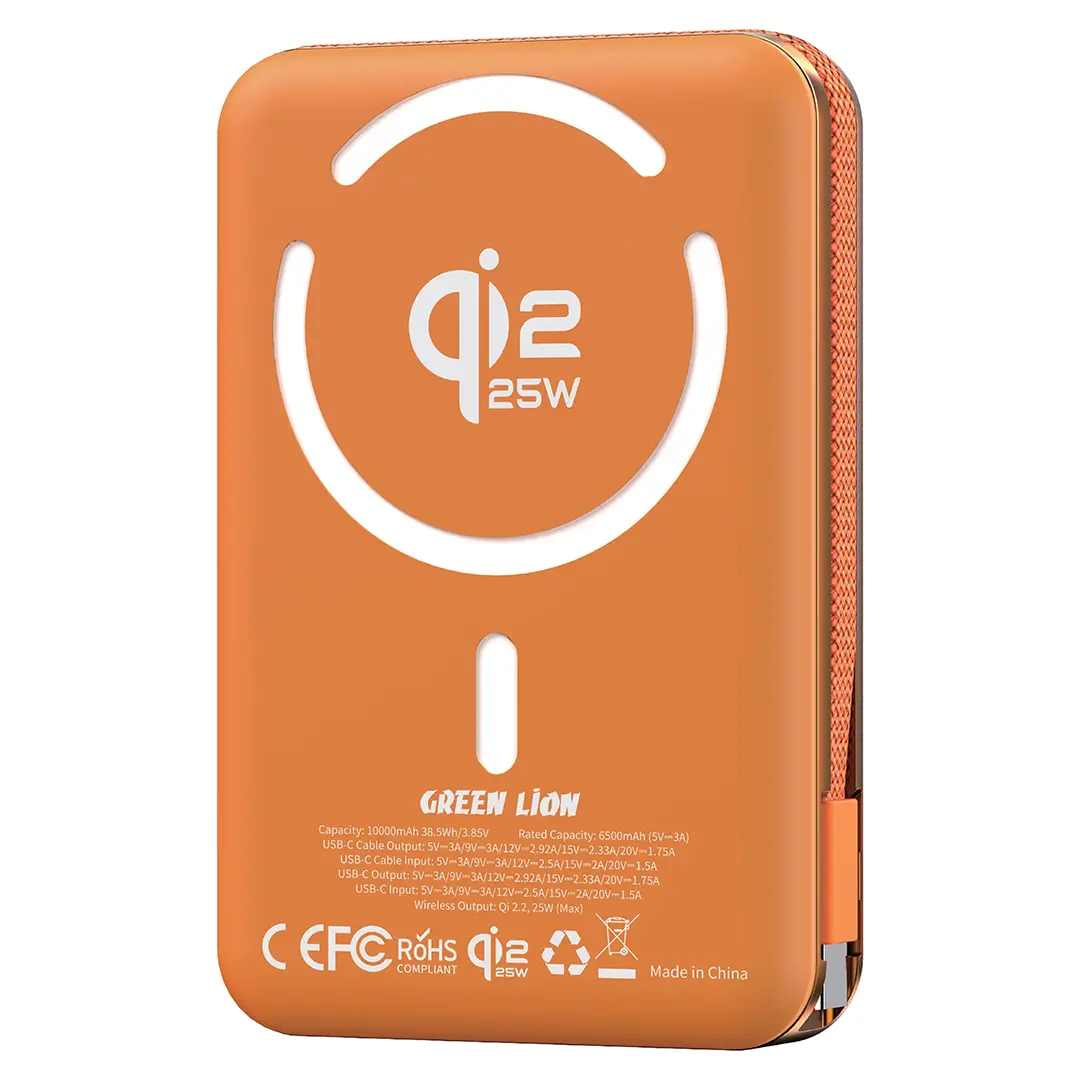 Green Lion Wellington 10000mAh Power Bank | Orange