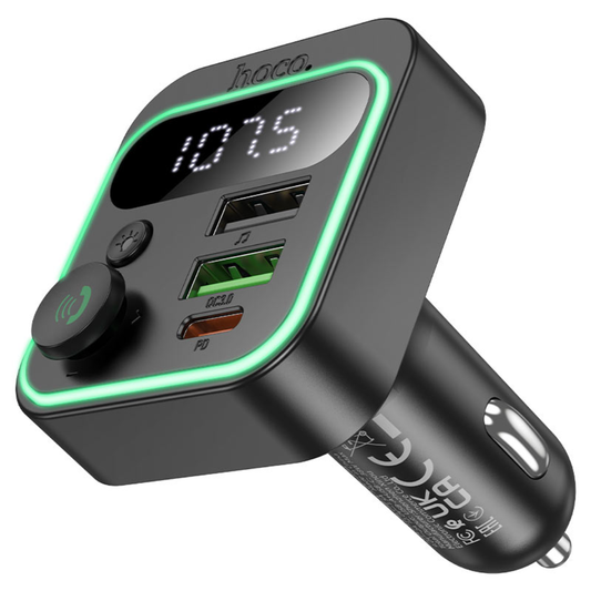 Hoco Car charger “E85 Tiger” PD20W QC3.0 with wireless FM transmitter