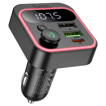 Hoco Car charger “E85 Tiger” PD20W QC3.0 with wireless FM transmitter