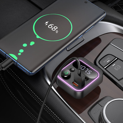 Hoco Car charger “E85 Tiger” PD20W QC3.0 with wireless FM transmitter