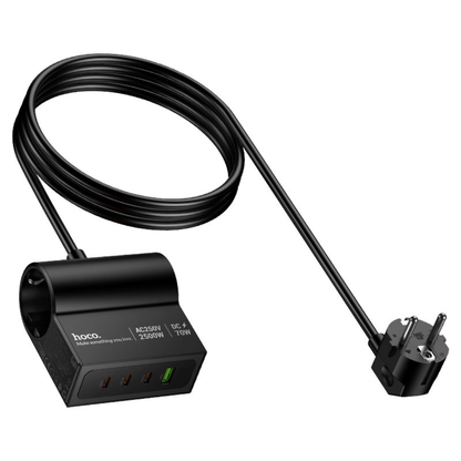 Hoco Power strip “AC34 Win” PD70W 4 ports + 2 sockets EU / GER