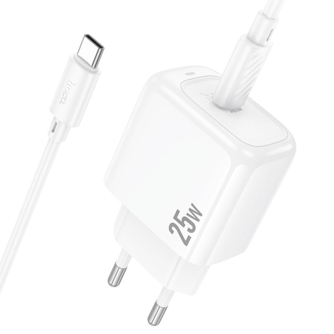 Hoco Wall charger “CS53A Surplus” PD25W EU cable set with Type-C to Type-C cable