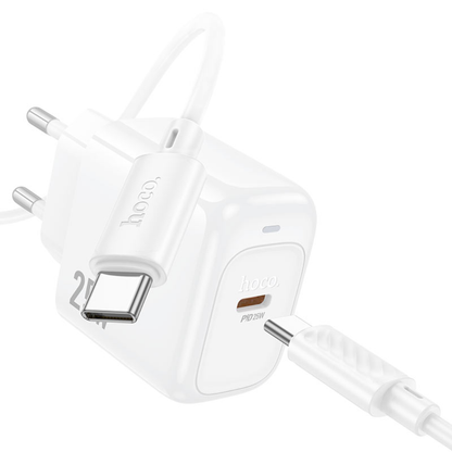 Hoco Wall charger “CS53A Surplus” PD25W EU cable set with Type-C to Type-C cable