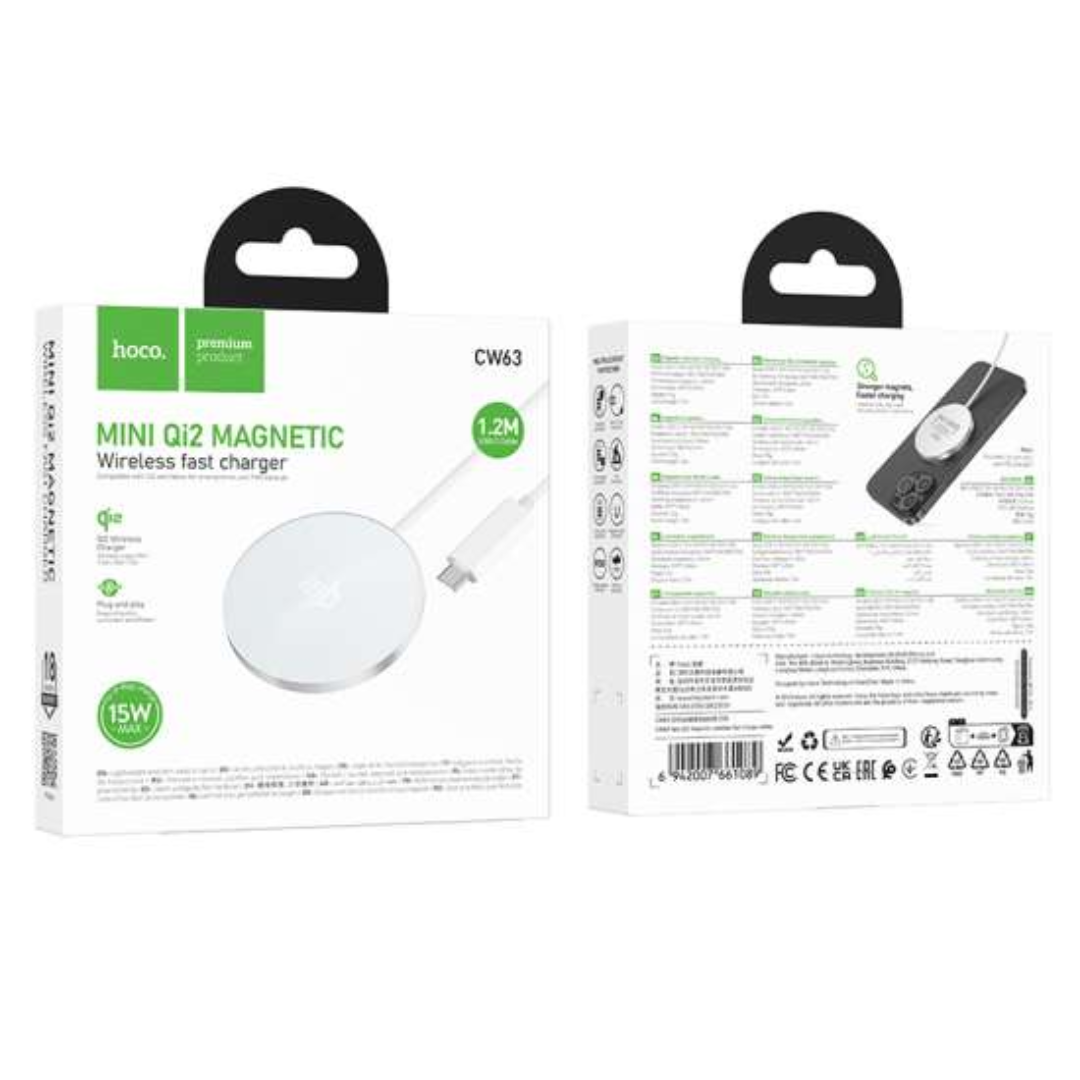 Hoco Wireless Qi2 Magnetic Charger 15W Fast Charge
