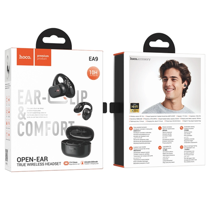 Hoco EA9 Clear Sound Clip-On True Wireless Earbuds | Black